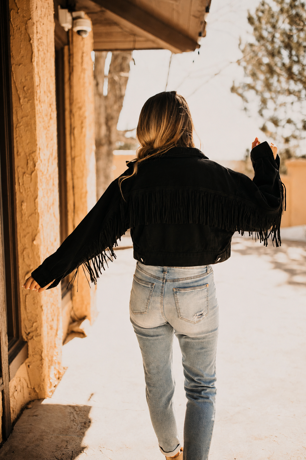 Ready-To-Ship Fringe Denim Jacket – Gemini Fusion