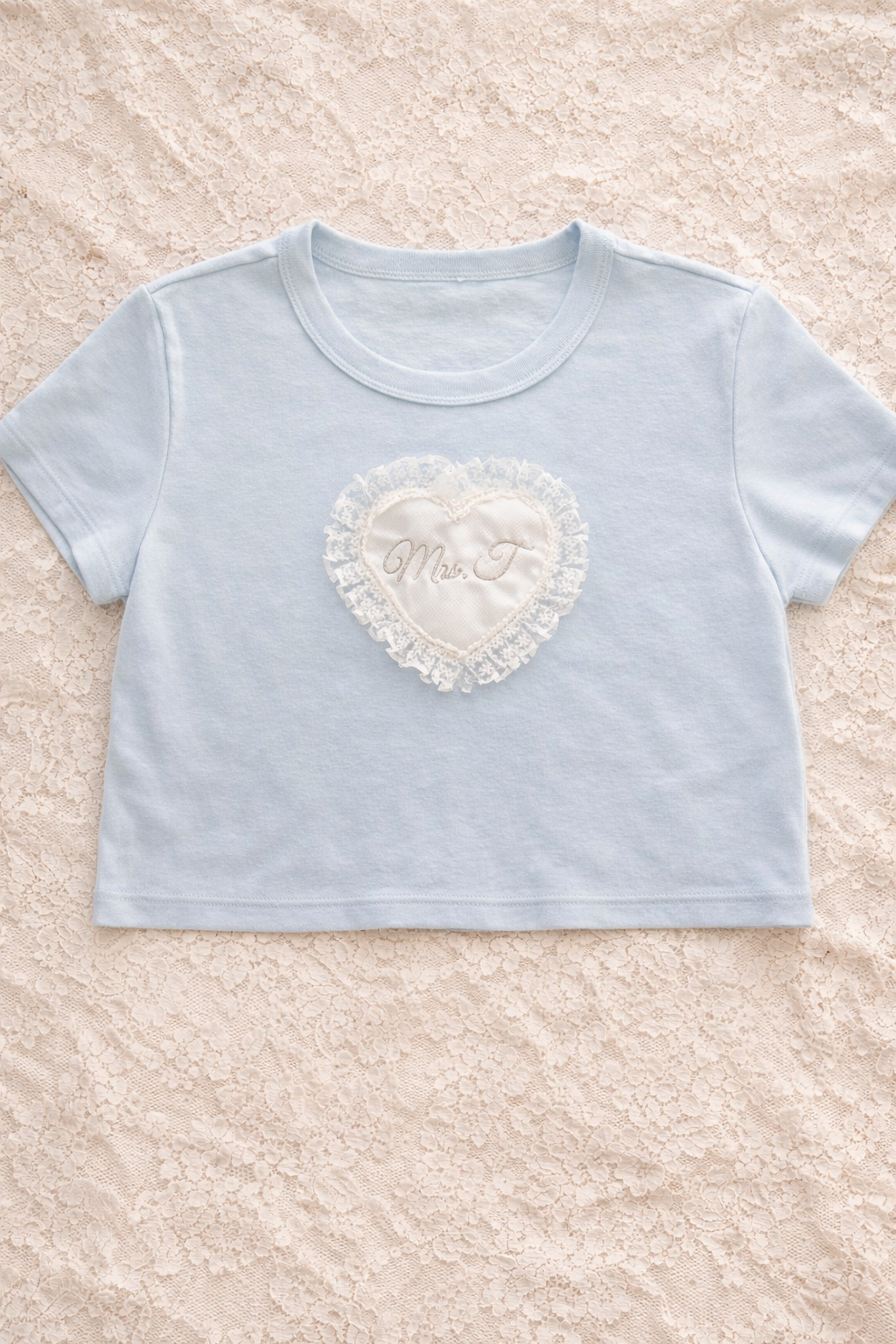 Mrs. Lace Heart Baby Tee – Gemini Fusion