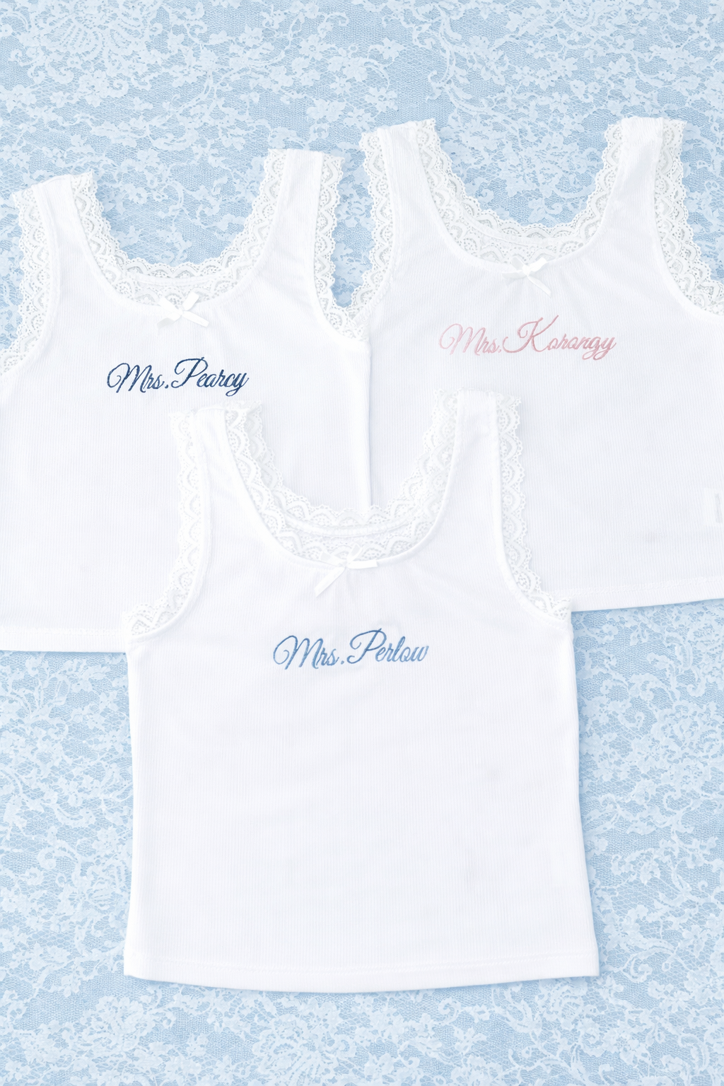 トップス WHITE ANDMARY Nini lace tank Nini lace tank color white/black ¥7,700-tax in レーヨン混の