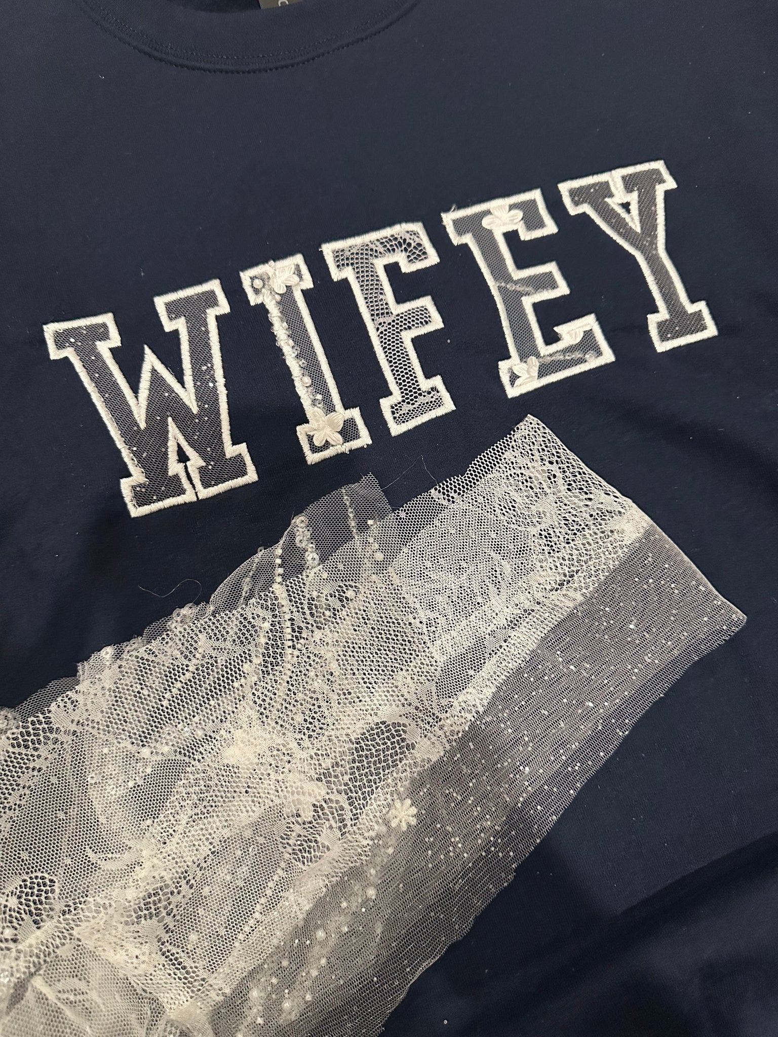 WIFEY Wedding Dress Keepsake Sweater Gemini Fusion WIFEY Wedding Dress Keepsake Sweater Gemini Fusion
