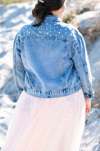 Ready-to-Ship Pearl Bridal Denim Jacket – Gemini Fusion