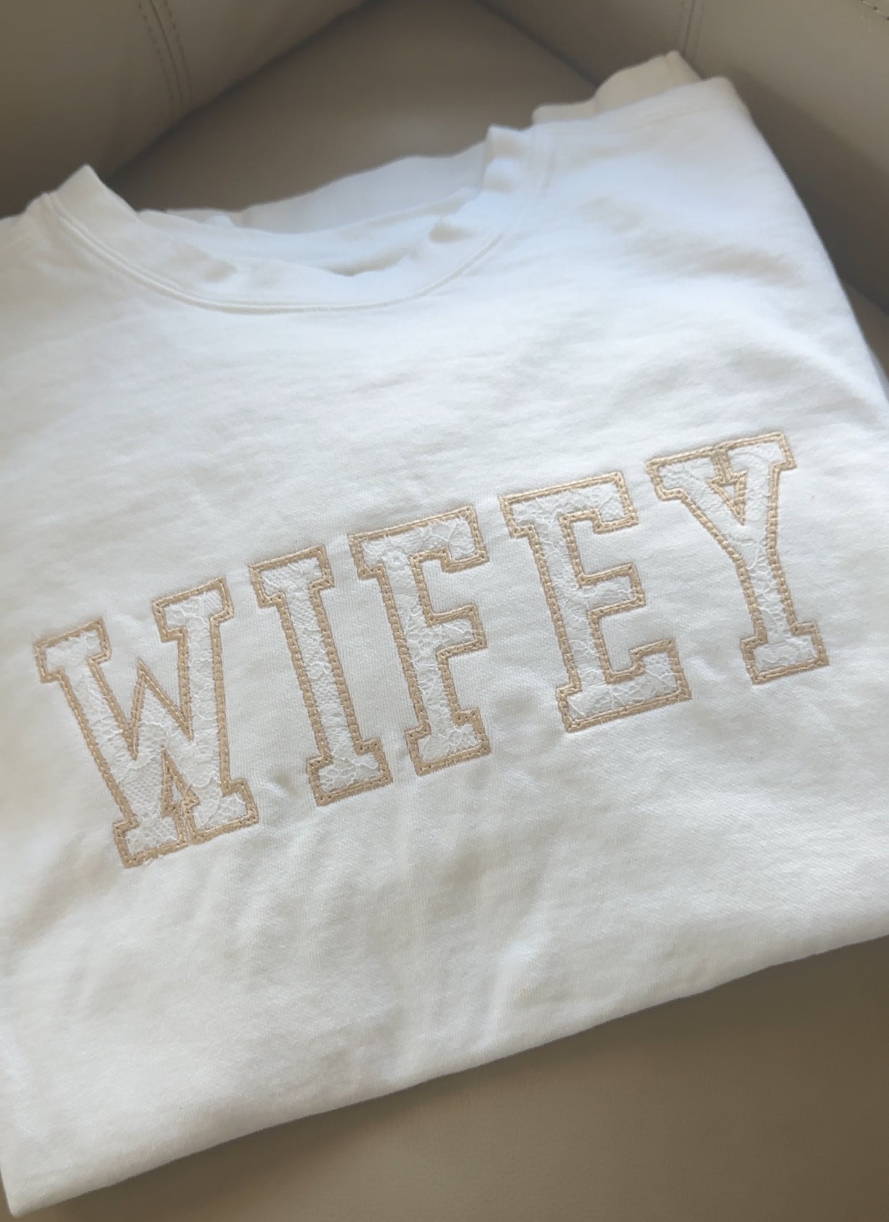 WIFEY Wedding Dress Keepsake Sweater – Gemini Fusion WIFEY Wedding Dress Keepsake Sweater – Gemini Fusion