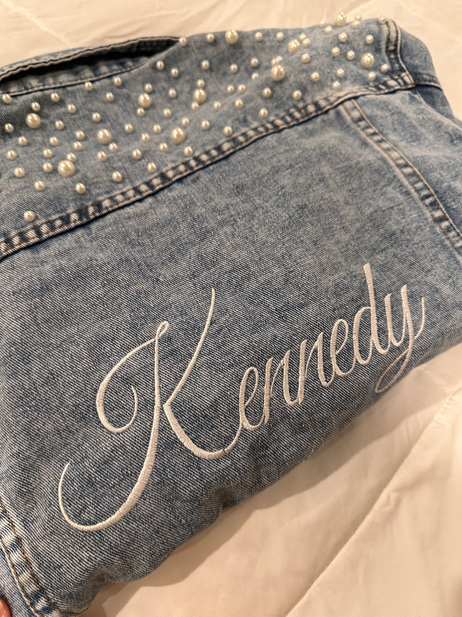 KENNEDY Blue Denim Jacket (Embroidered)