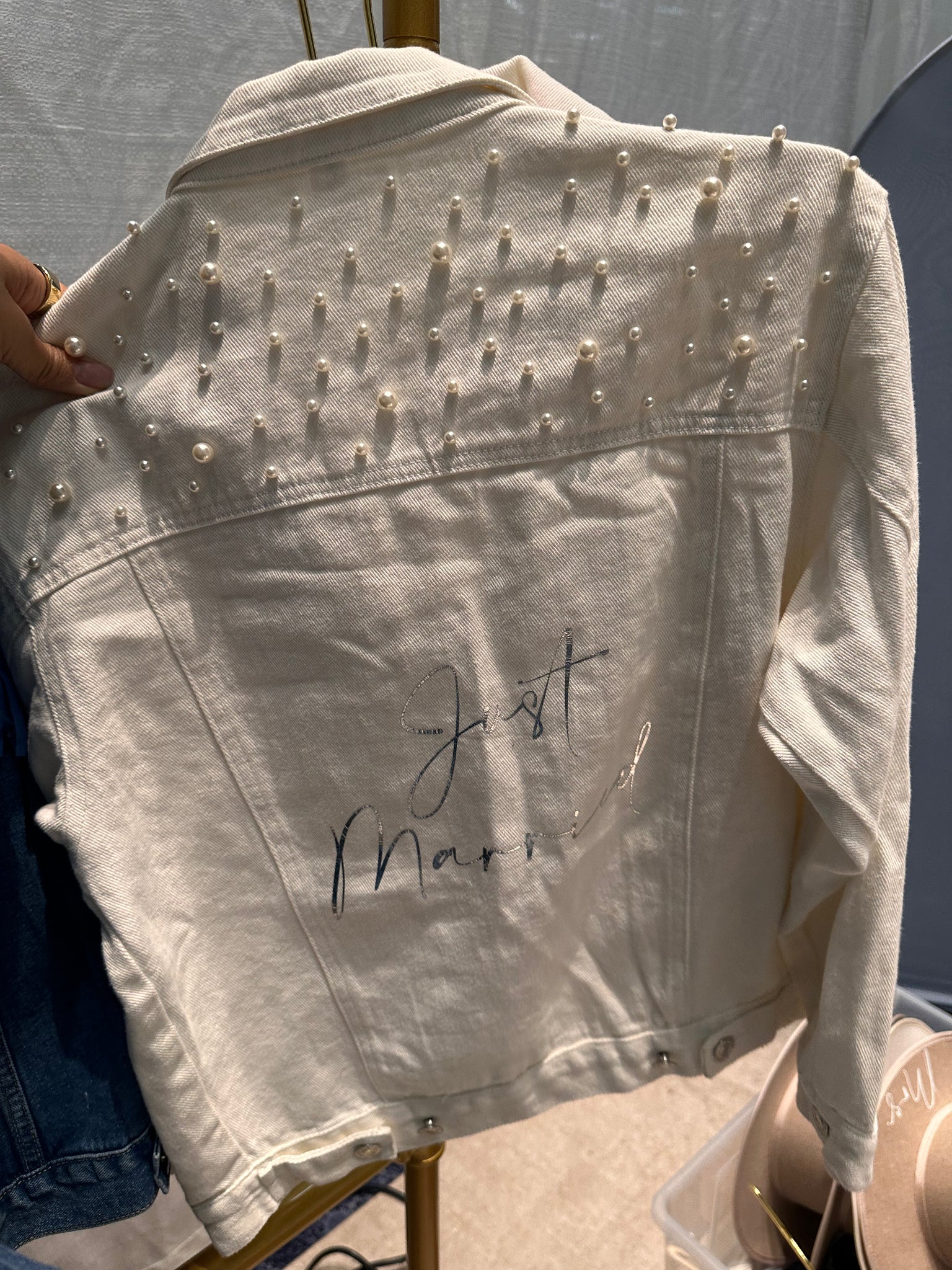 White Pearl Jacket- Just Married