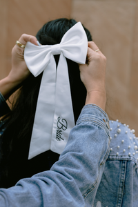 Darla- Embroidered Bridal Hair Bow