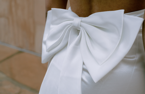 Everly- Embroidered Long Detachable Bow