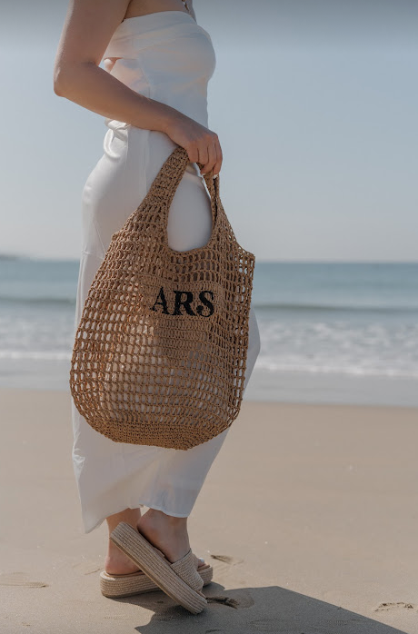 Monogrammed Bag Straw Beach Bag Personalised Personalized Raffia Bag