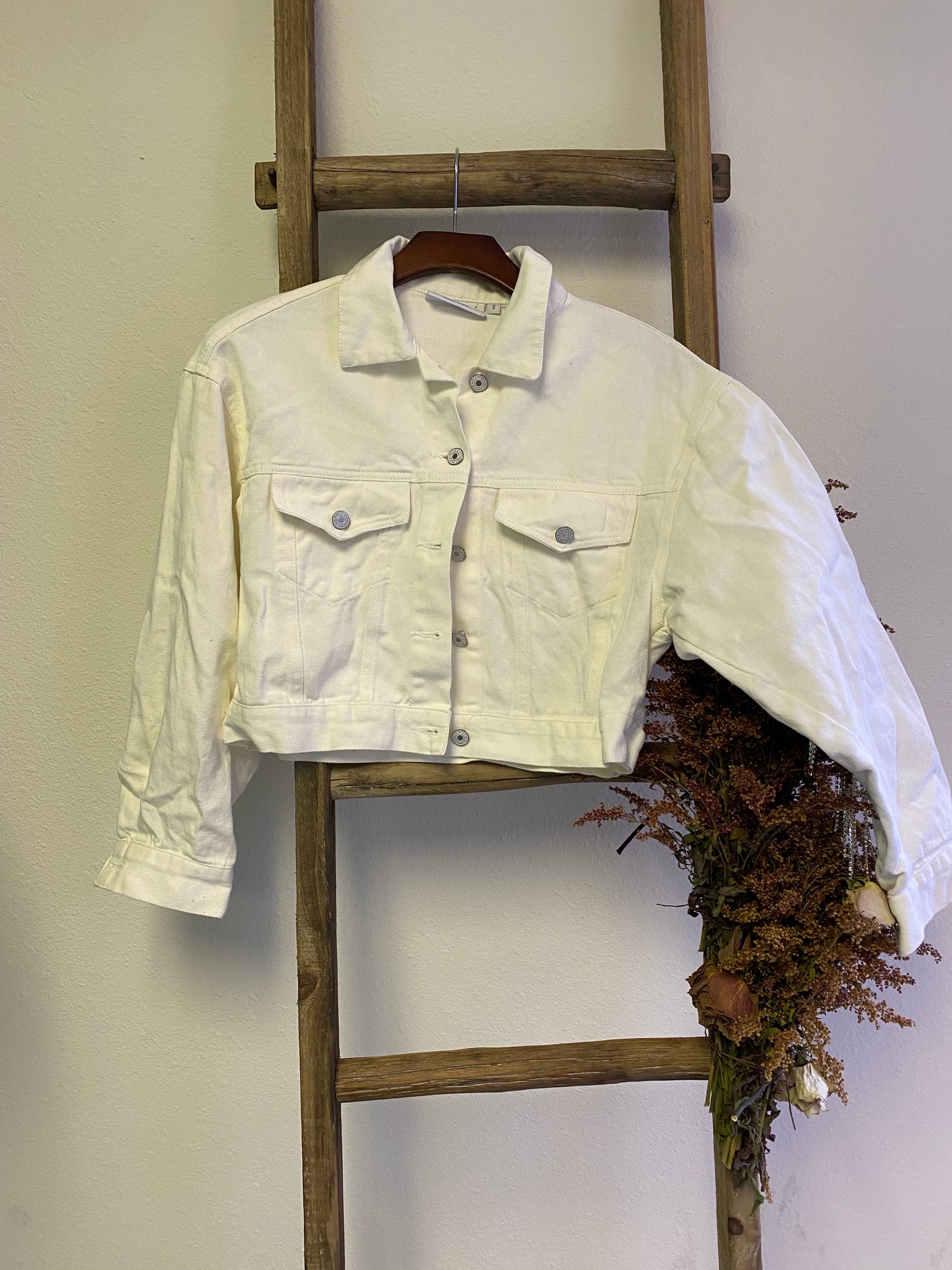 White Rhinestone Fringe Jacket