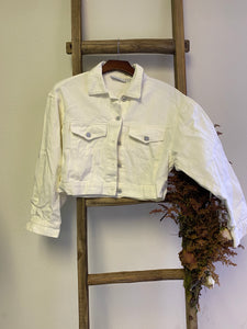 White Rhinestone Fringe Jacket