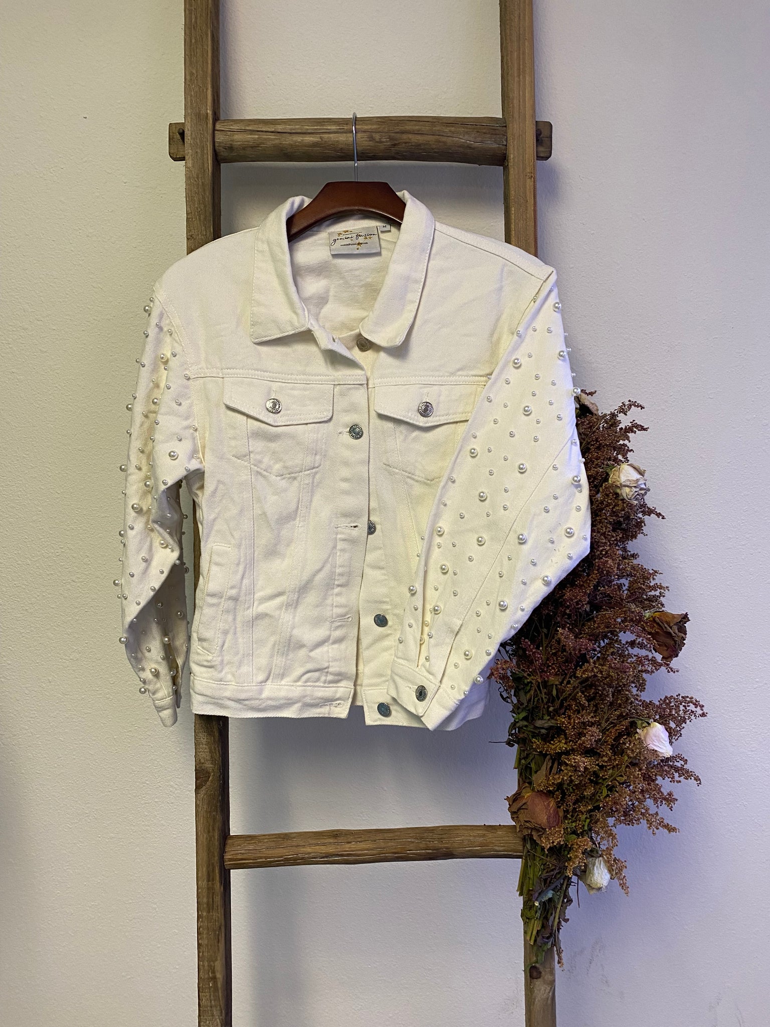 White Pearl Sleeve Jacket- Always & Forever