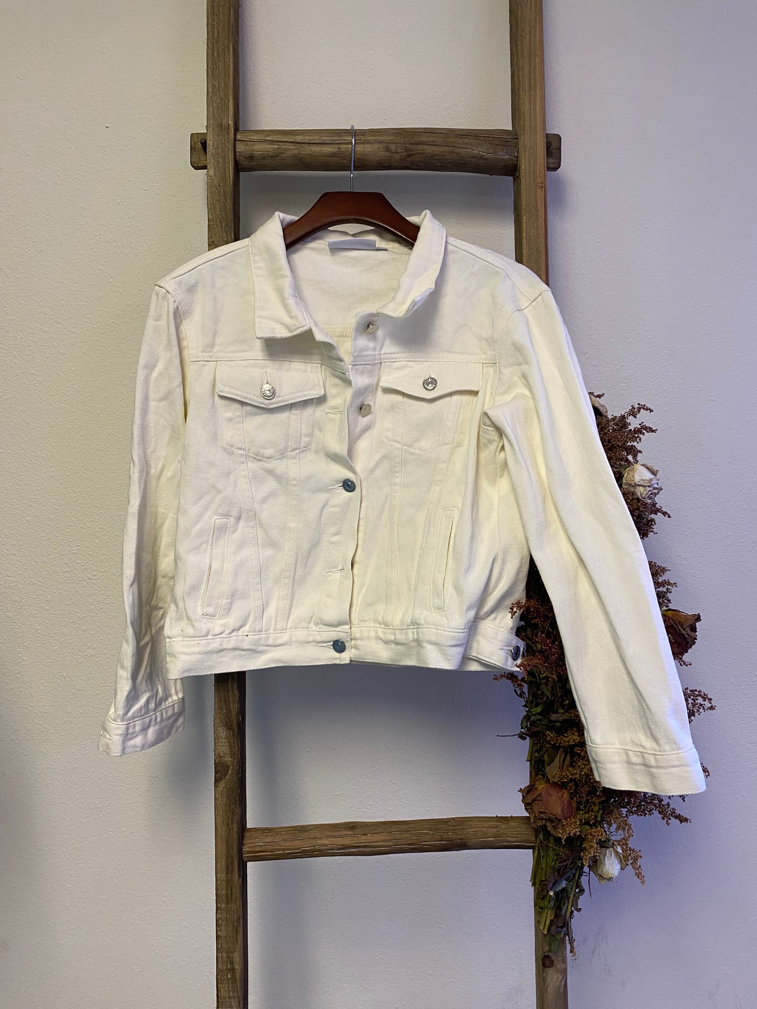 White Cropped Jacket