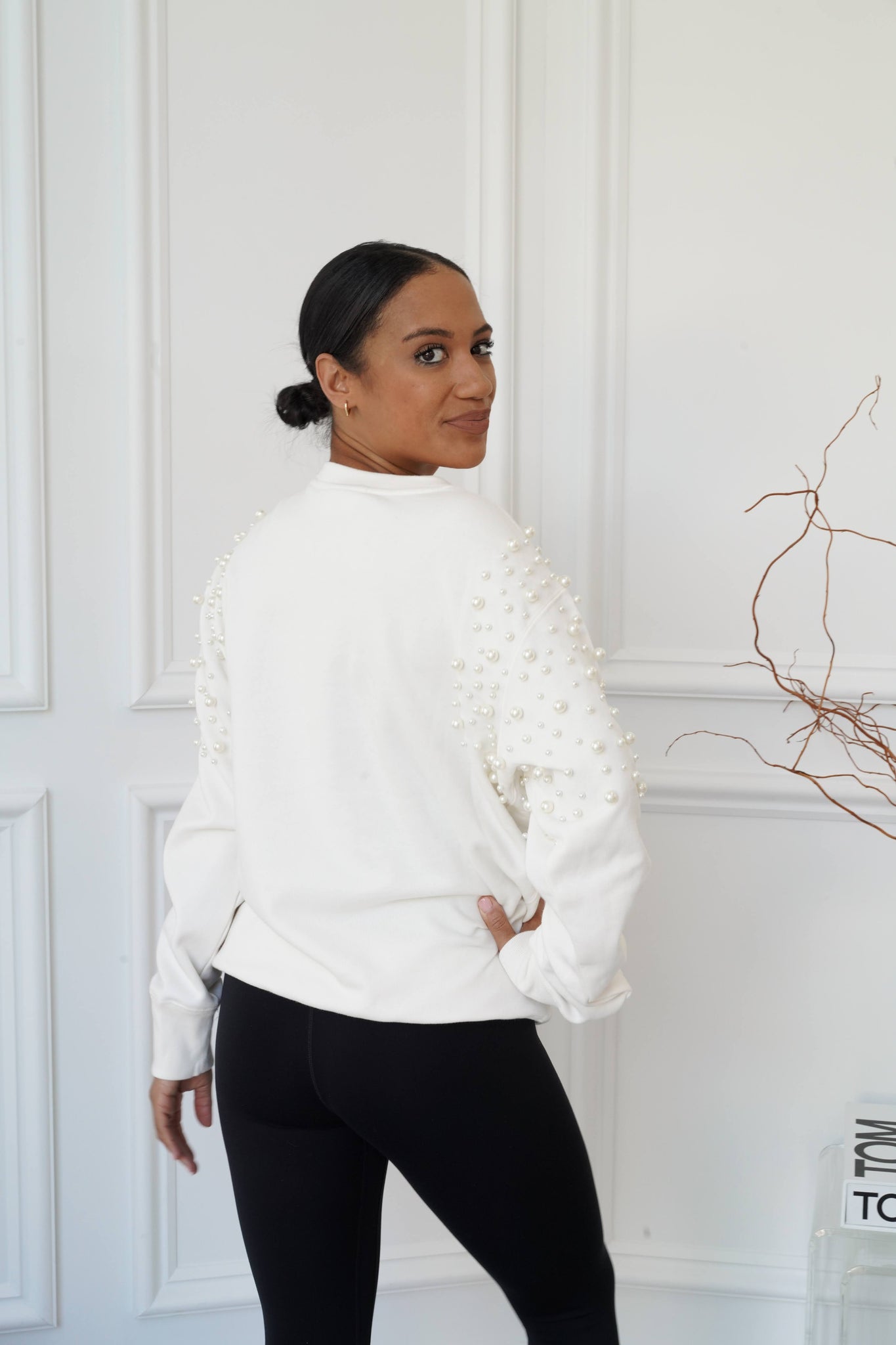 Evelyn- Ivory Pearl Sweater