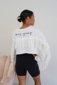 Victoria- Cropped Fringe Sweater
