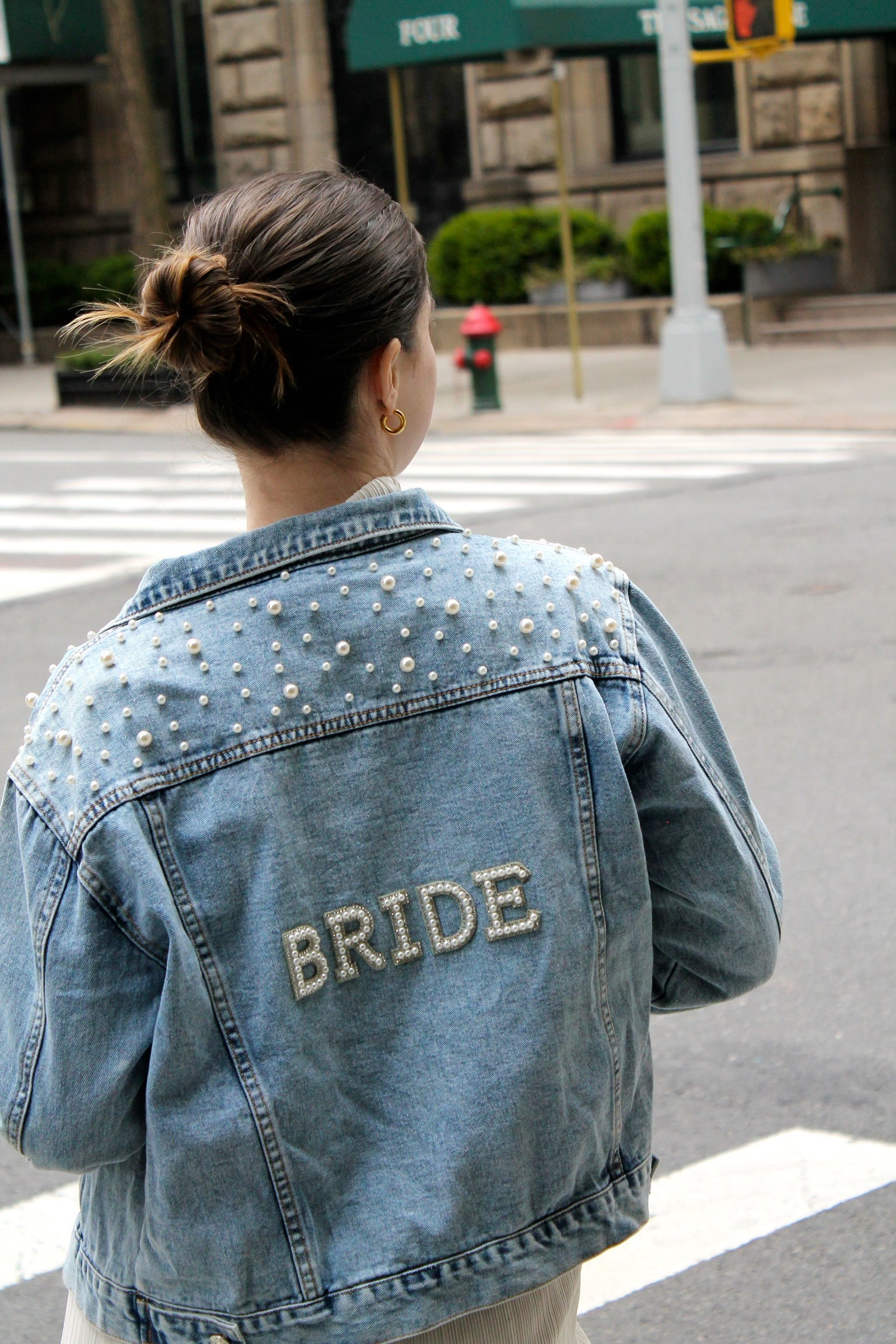 Hannah- Pearl Denim Jacket – Gemini Fusion
