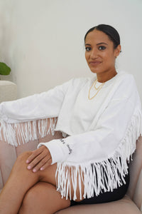 Victoria- Cropped Fringe Sweater
