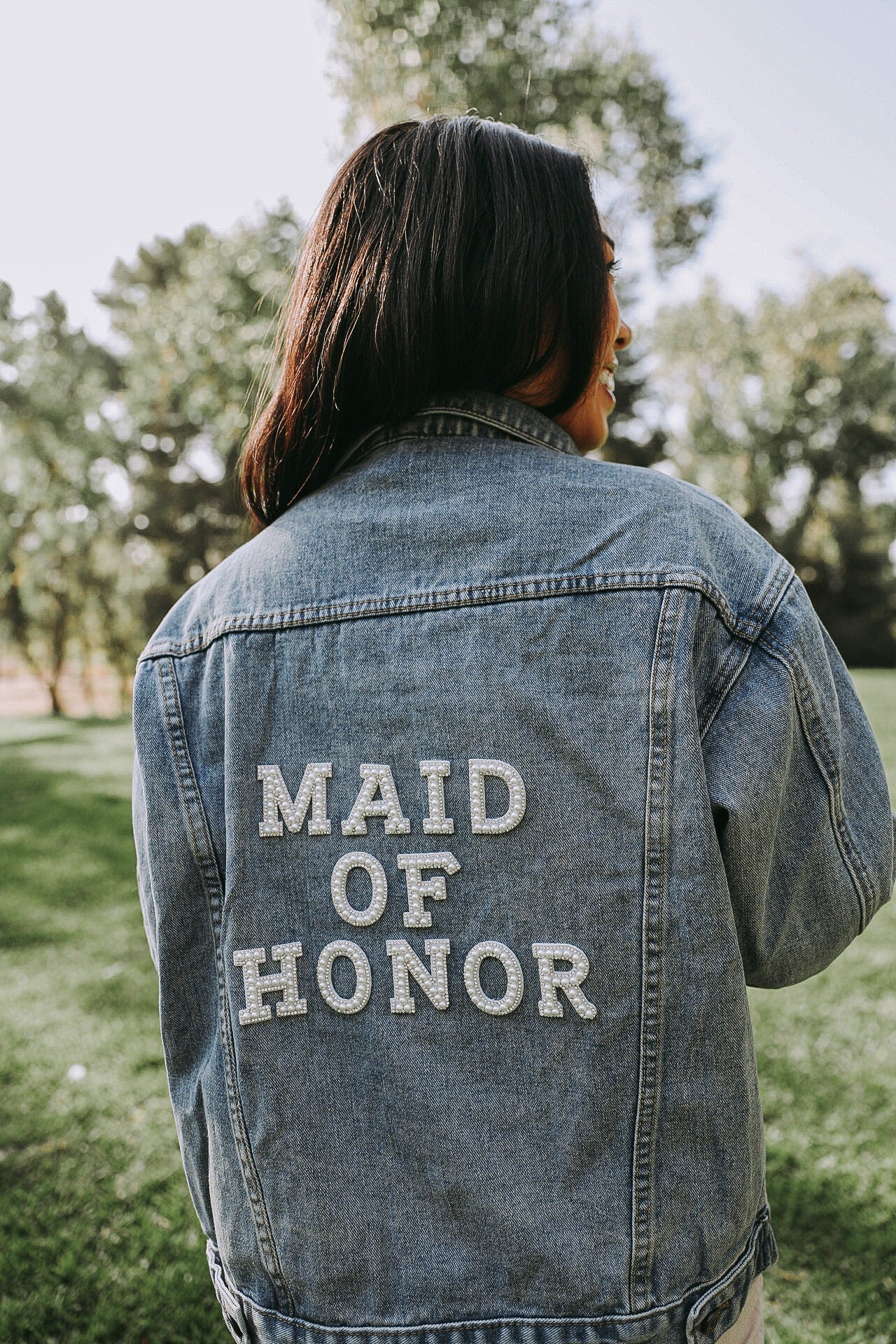 personalized jacket for maid of honor.